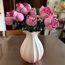 🌸Block Flower Bouquet – זר ורדים ורודים