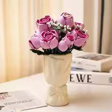 🌸Block Flower Bouquet – זר ורדים ורודים